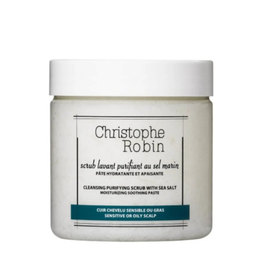 Christophe Robin, Purifying, Sea Salt, Hair Scrub Treatment, For Cleansing, 450 ml