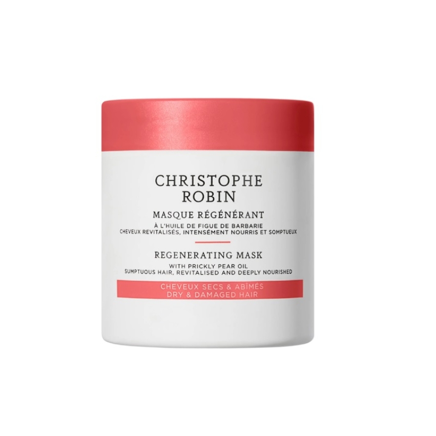 Christophe Robin, Regenerating, Prickly Pear Oil, Hair Treatment Cream Mask, For Revitalizing, 100 ml