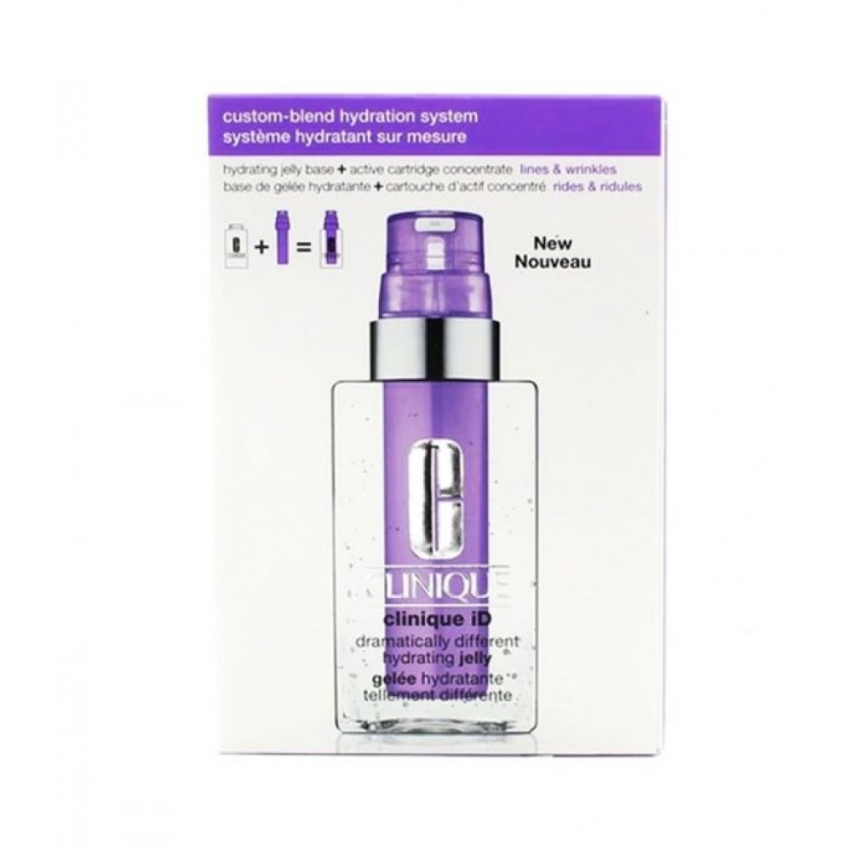 Clinique ID Set Clinique: Clinique iD Active Cartridge - Lines & Wrinkles, Paraben-Free, Smooth Lines & Re-Plump, Concentrate, For Face & Neck, 10 ml + Clinique iD Dramatically Different Jelly, Hydrating, Gel, For Face, 115 ml