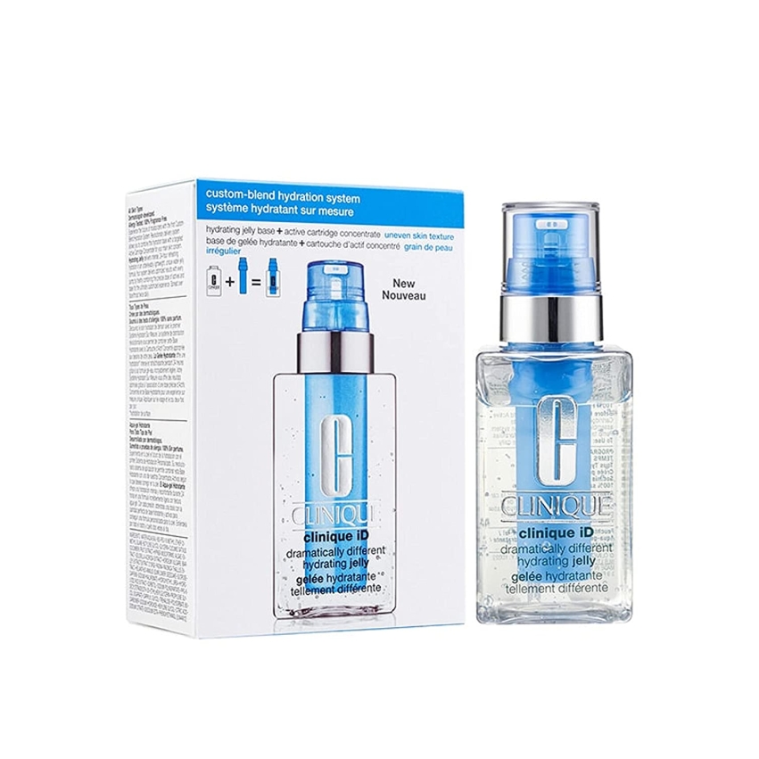 Clinique ID Set Clinique: Clinique iD Dramatically Different Jelly, Oil-Free, Hydratant 24 H, Day & Night, Gel, For Face, 115 ml + Clinique iD Active Cartridge - Pores & Uneven Texture, Retexturize/Illuminate, Concentrate, For Face & Neck, 10 ml