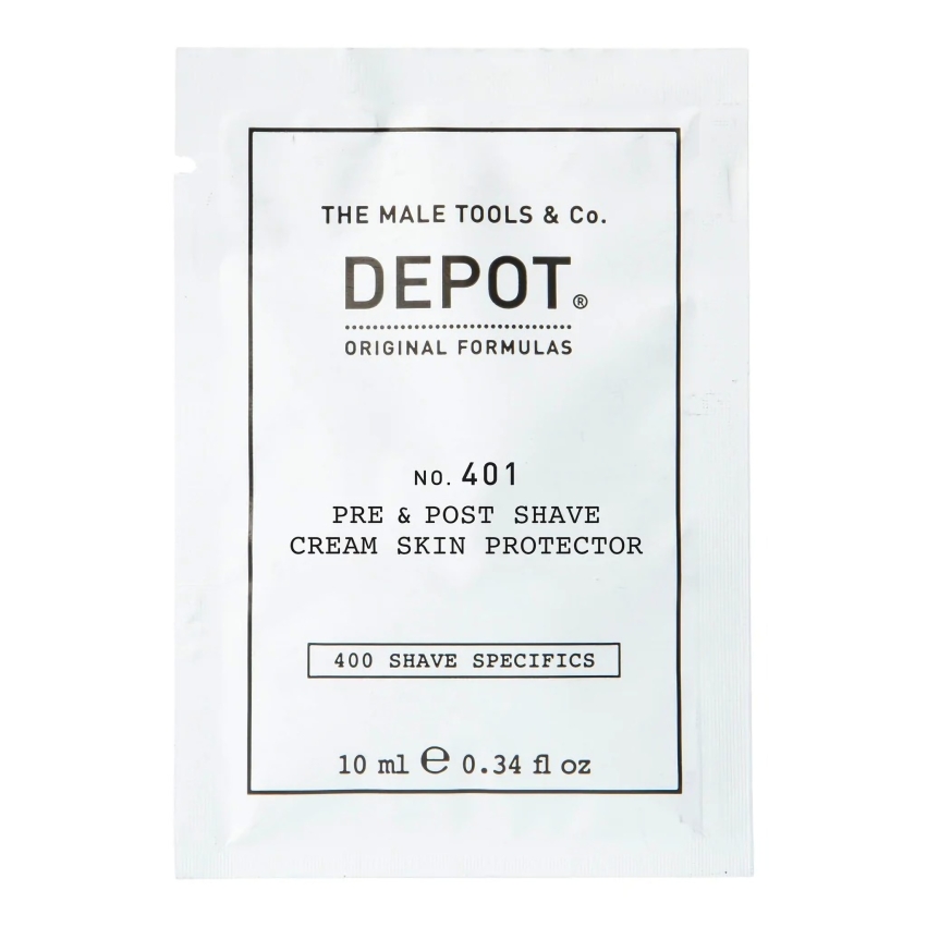 Depot, 400 Shave Specifics No. 401, Soothing, Pre & Post Shaving Cream, 10 ml