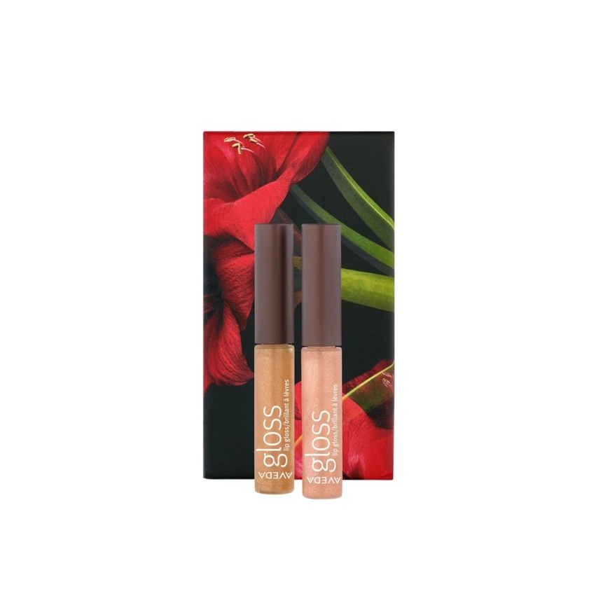 2020 Gift Set Aveda: Feed My Lips, Natural, Shining, Lip Gloss, Gold Shimmer, 2.5 ml + Feed My Lips, Natural, Shining, Lip Gloss, Rose Gold, 2.5 ml