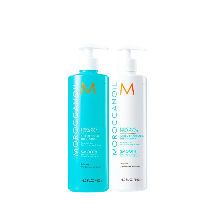 Duo Smoothing Set Moroccanoil: Smooth, Paraben-Free, Hair Conditioner, For Smoothening, 500 ml + Smooth, Paraben-Free, Hair Shampoo, Anti-Frizz, 500 ml