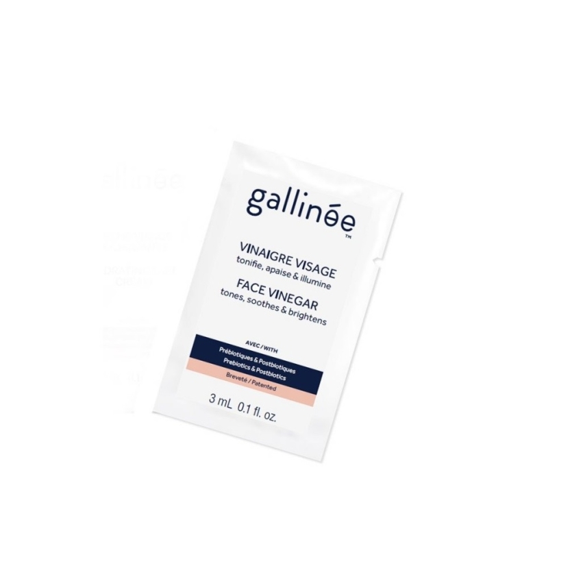 Gallinee, Microbiome Skincare, Apple Cider Vinegar, Tones/Soothes & Brightens, Tonic Lotion, For Face, 3 ml *Sample