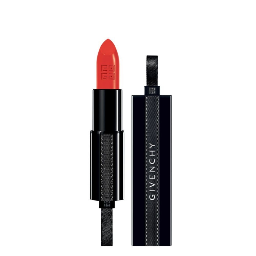 Givenchy, Rouge Interdit, Satin Finish, Cream Lipstick, 15, Orange Aderanaline, 3.4 g