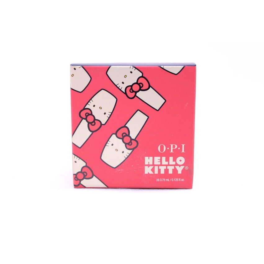 Hello Kitty Collection Set Opi: Nail Lacquer, Nail Polish, Let's Be Friends!, 3.75 ml *Miniature + Nail Lacquer, Nail Polish, Let's Celebrate!, 3.75 ml *Miniature + Nail Lacquer, Nail Polish, A Kiss On The Chic, 3.75 ml *Miniature + Nail Lacquer, Nail Polish, Many Celebrations To Go!, 3.75 ml *Miniature
