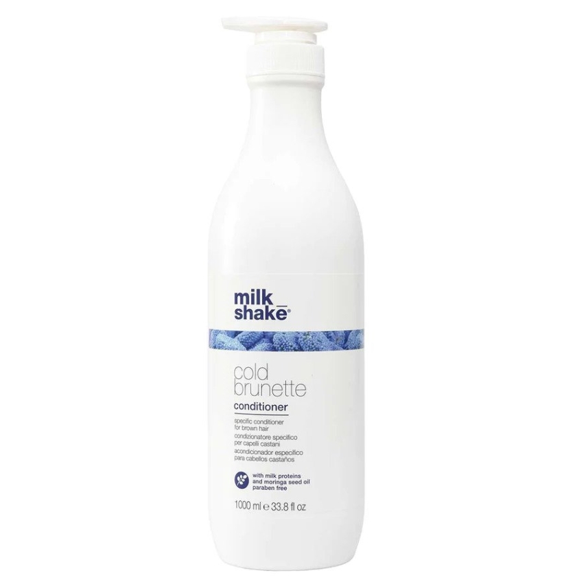 Milk Shake, Cold Brunette, Moringa Oil, Hair Conditioner, Remove Warm Tones – Red/Orange, 1000 ml
