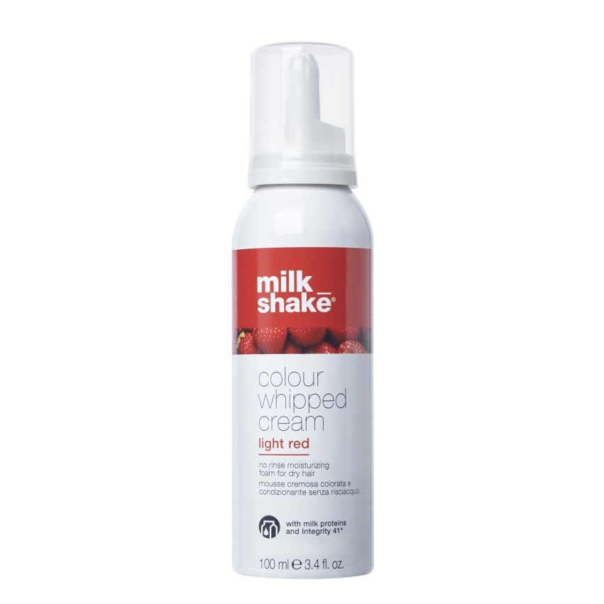 Milk Shake, Colour Whipped Cream, Organic Fruit Extracts, Hair Colour Leave-In Mousse,  Light Red, 100 ml