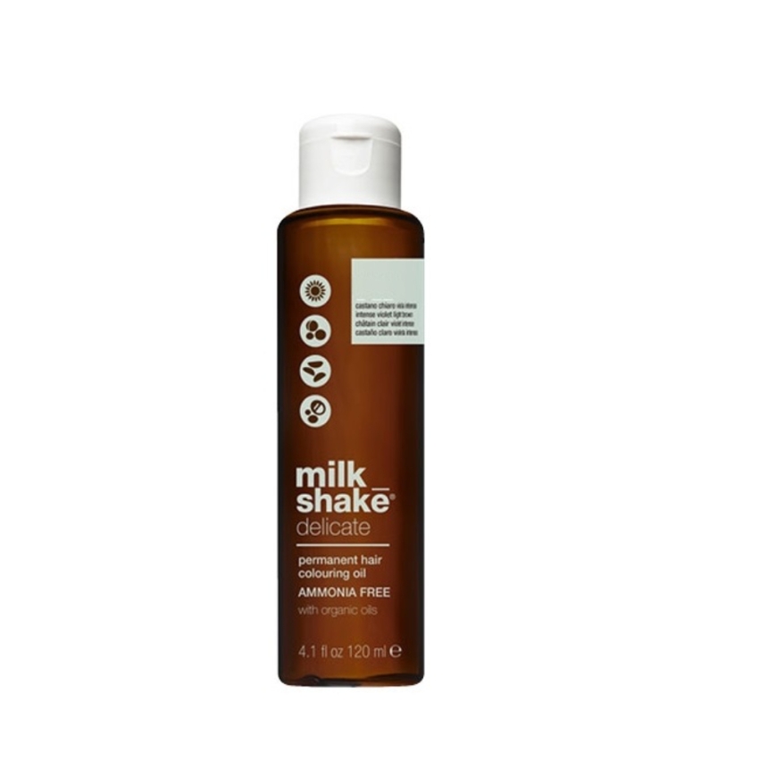 Milk Shake, Delicate, Ammonia-Free, Permanent Hair Colouring Oil, 6.43 Dark Copper Blonde, 120 ml