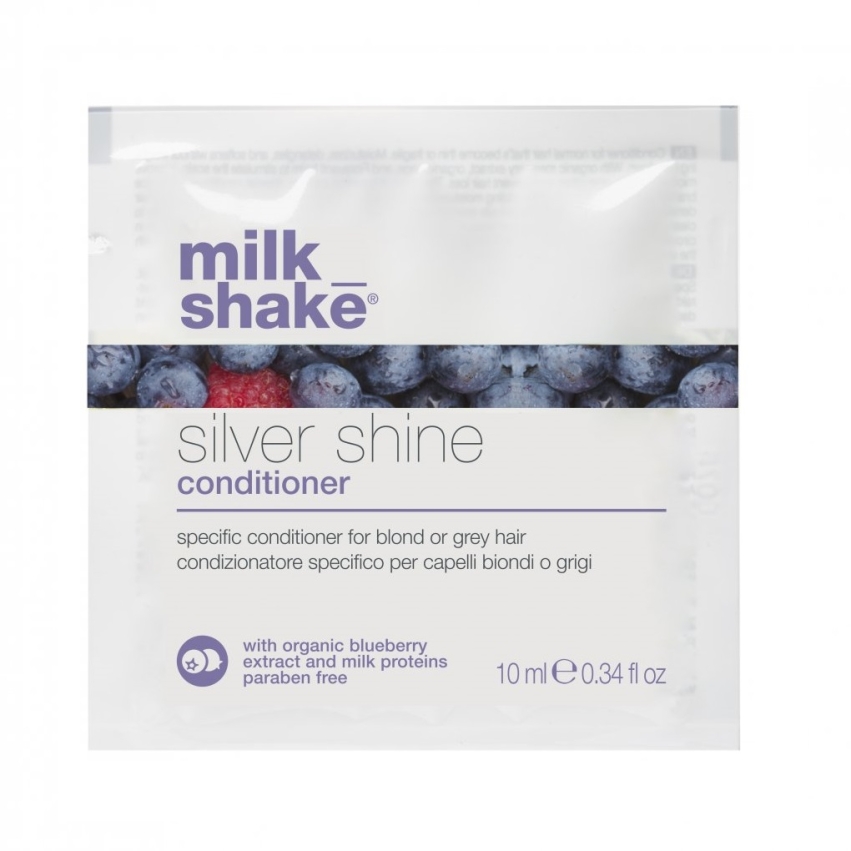 Milk Shake, Silver Shine, Hair Conditioner, For Neutralisation Of Yellow Tones, 10 ml