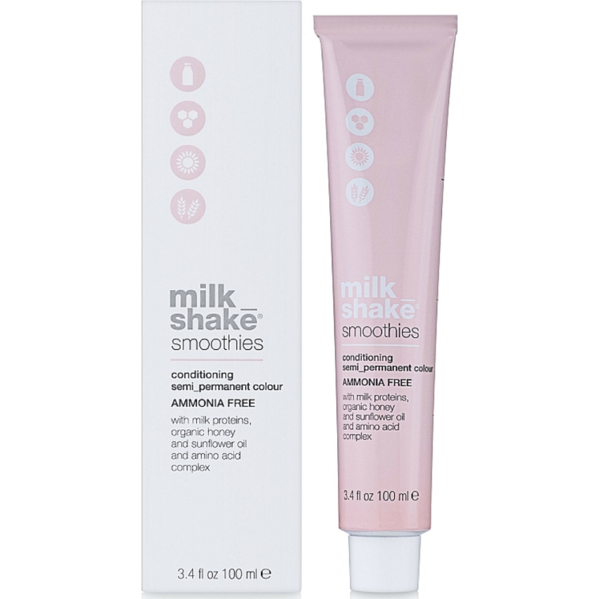 Milk Shake, Smoothies, Ammonia-Free, Semi-Permanent Hair Dye, 7.E Natural Blonde Medium, 100 ml