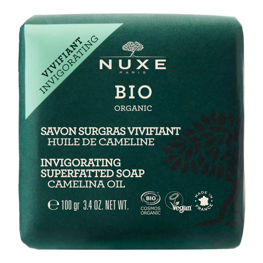 Nuxe, Bio Organic, Camelina Oil, Invigorating, Soap Bar, For Face & Body, 100 g