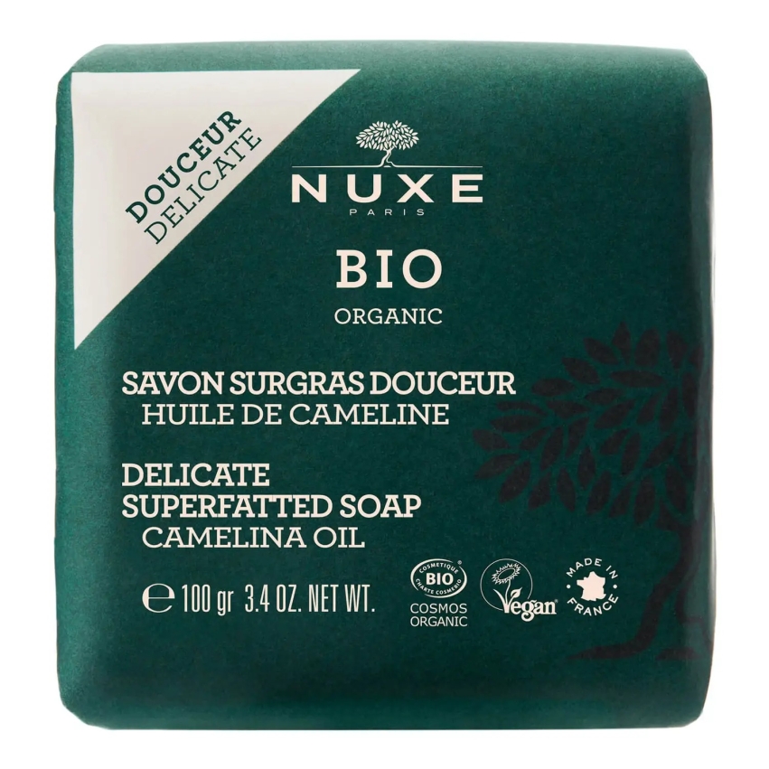 Nuxe, Bio Organic, Camelina Oil, Softening, Soap Bar, For Face & Body, 100 g
