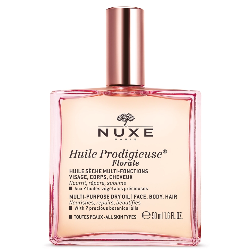 Nuxe, Huile Prodigieuse Multi-Purpose Floral, Body Oil, For Face, Body & Hair, 50 ml
