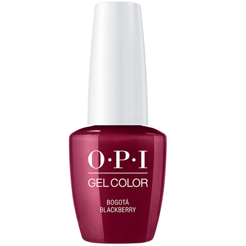 Opi, Gel Color, Semi-Permanent Nail Polish, Bogota Blackberry, 15 ml