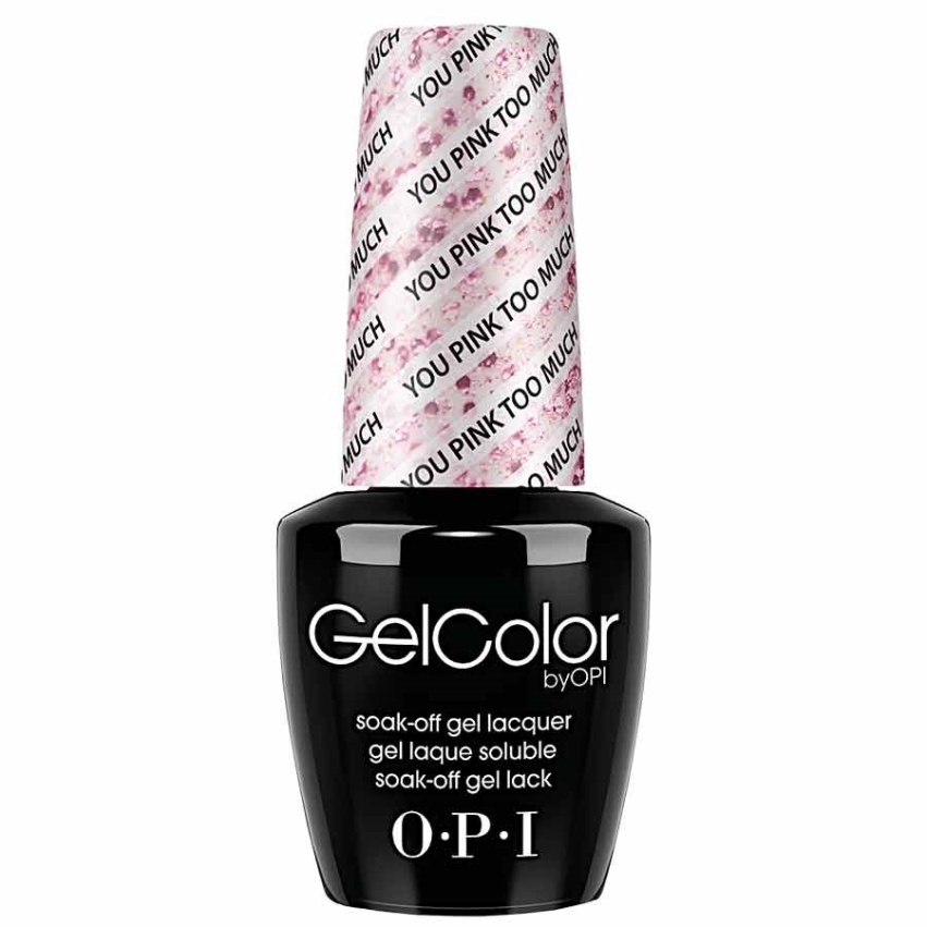 Opi, Gel Color, Semi-Permanent Nail Polish, GC G40, You Pink Too Much, 15 ml