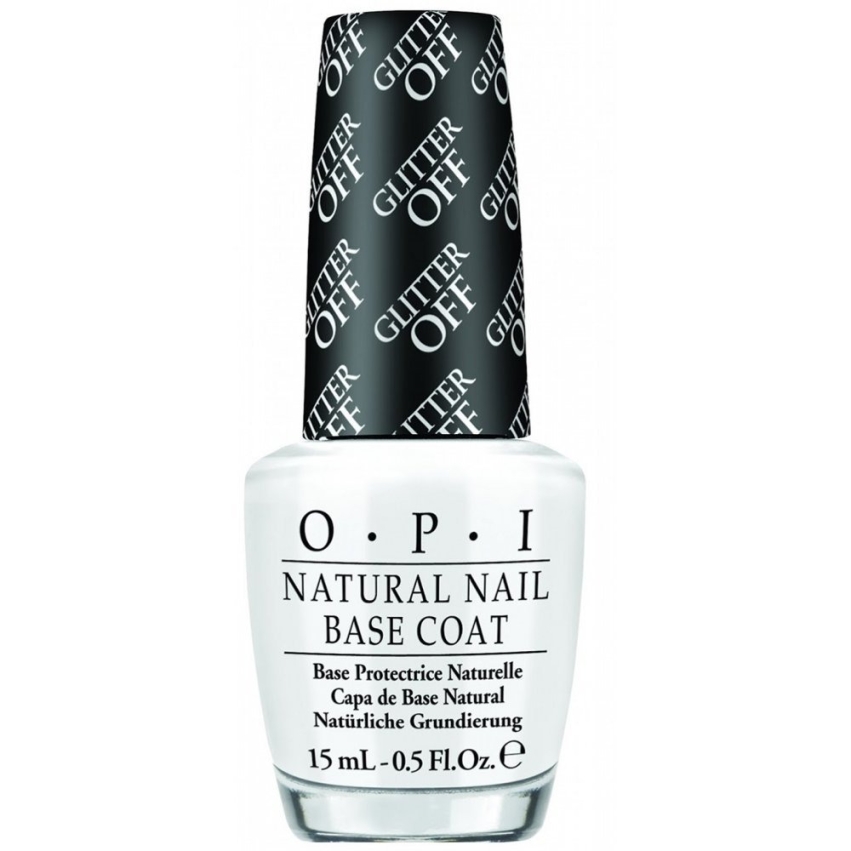 Opi, Natural Nail Base Coat, Glitter Off, Nail Strengthening Lacquer, NT B01, 15 ml