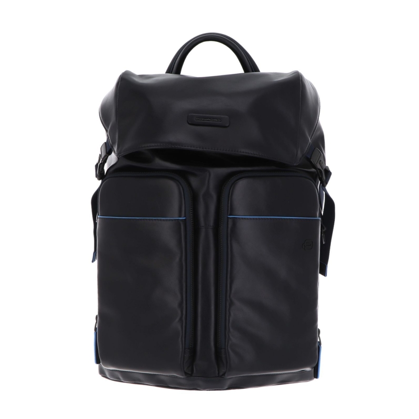 Piquadro, B2 Revamp, Leather, Backpack, Black, Laptop Compartiment, For Men, 30 x 15 x 42 cm