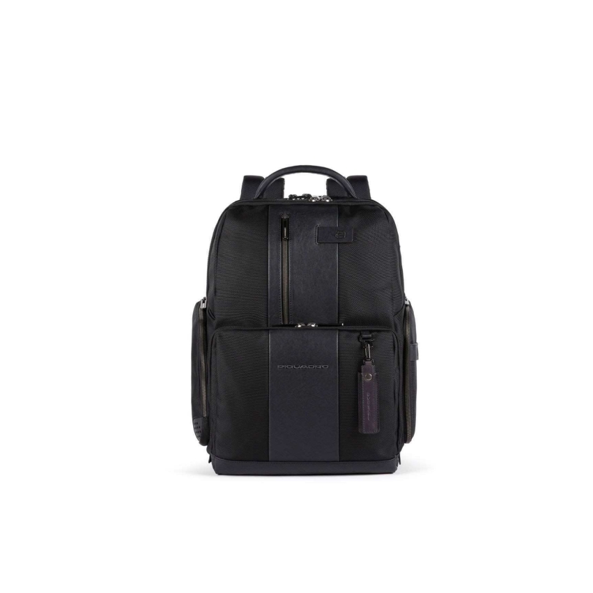 Piquadro, BagMotic, Nylon, Backpack, Black, Laptop And iPad Compartment, CA4439BR2BM/N, For Men, 29 x 39 x 15 cm