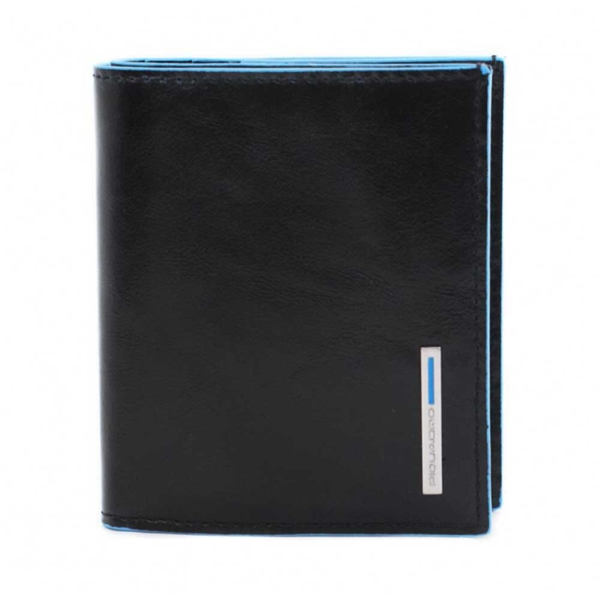Piquadro, Blue Square, Polyester, Card Holder, PP1518B2, Nero/Black, Unisex