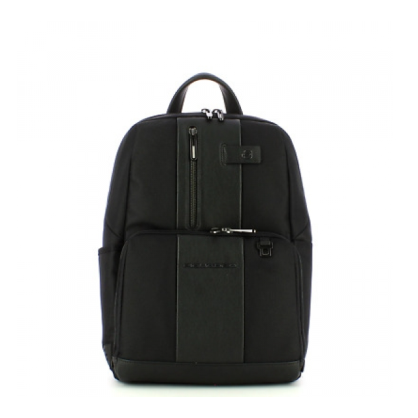 Piquadro, Brief 2, Nylon And Leather, Briefcase, Laptop And iPad Compartment, CA3214BR2, Black, 39 x 29 x 15 cm, For Men