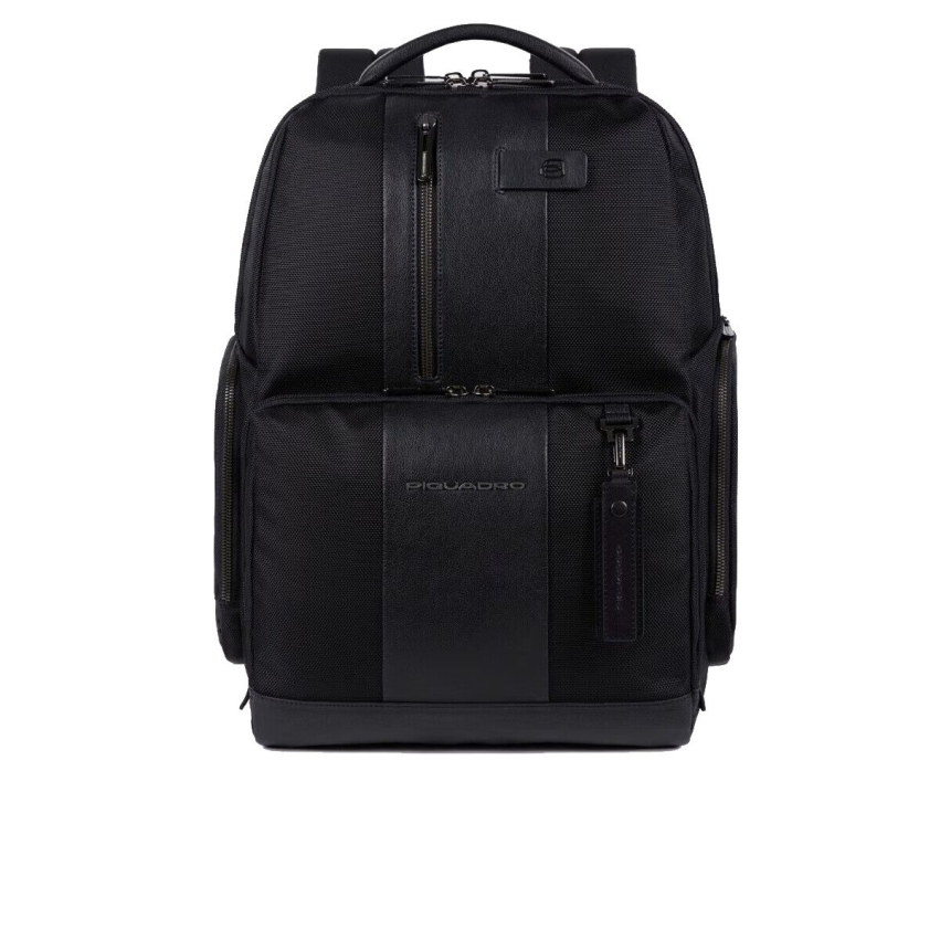 Piquadro, Brief 2, Nylon And Leather, Briefcase, Laptop And iPad Compartment, CA4532BR2, Black, 39 x 29 x 15 cm, For Men