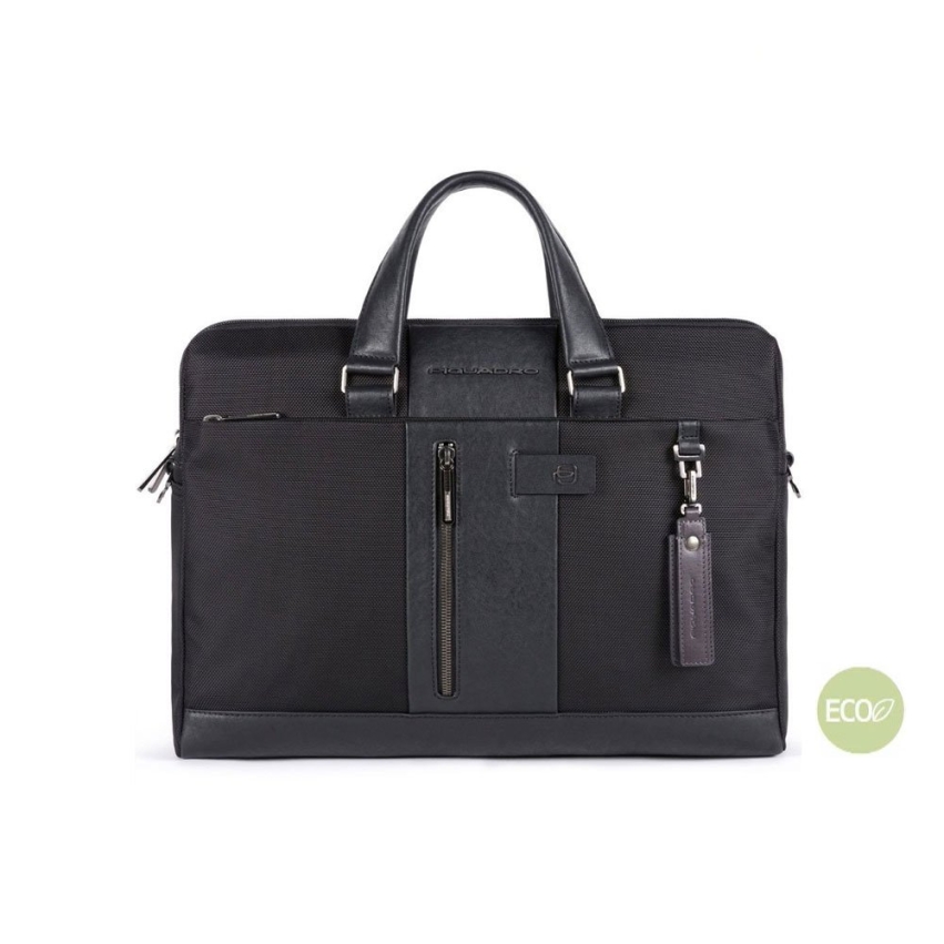 Piquadro, Brief 2, Nylon, Handbag, Document Holder, Black, 41 x3 1x 10 cm