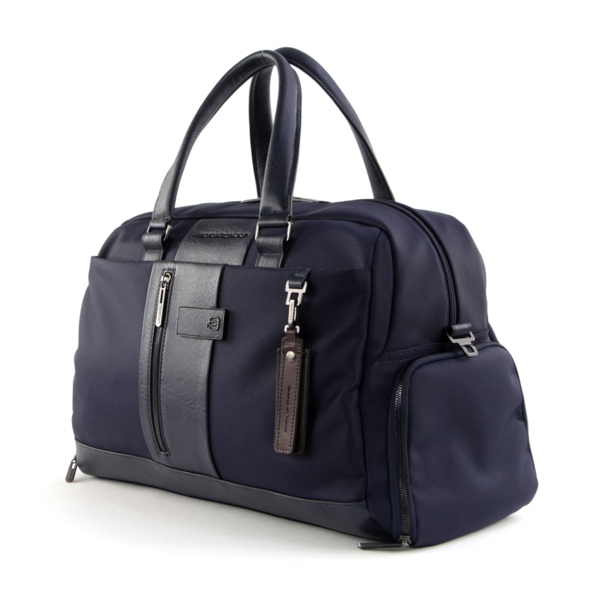 Piquadro, Brief 2, Synthetic Fabric, Handbag, Document Holder, Navy Blue, 48 x 30 x 23 cm