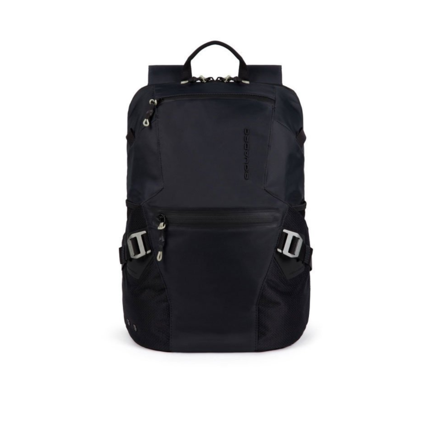 Piquadro, PQM, Recycled Fabric, Backpack, Black, Unisex, 27 x 37 x 7 cm