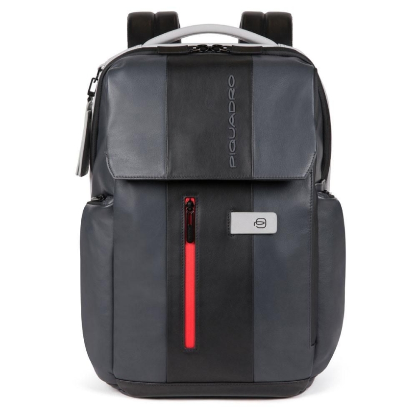 Piquadro, Urban, Leather, Backpack, Black/Grey, Laptop And iPad Compartment, CA5543UB00, For Men, 31 x 43 x 16 cm