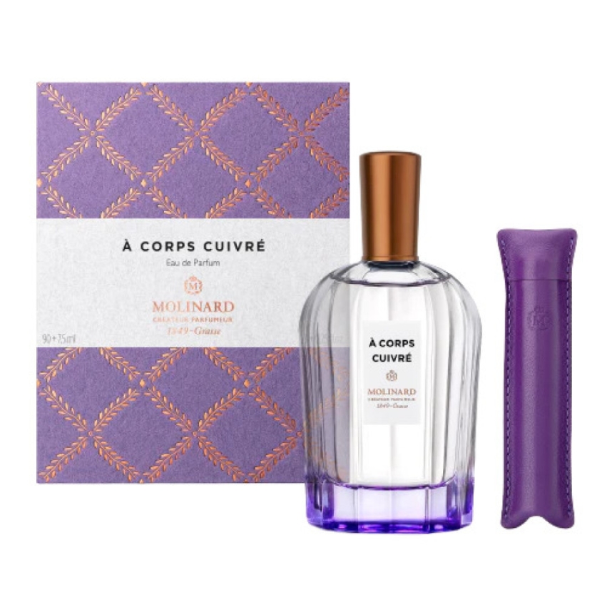 Set Molinard: A Corps Cuivre, Eau De Parfum, Unisex, 75 ml + A Corps Cuivre, Eau De Parfum, Unisex, 7.5 ml