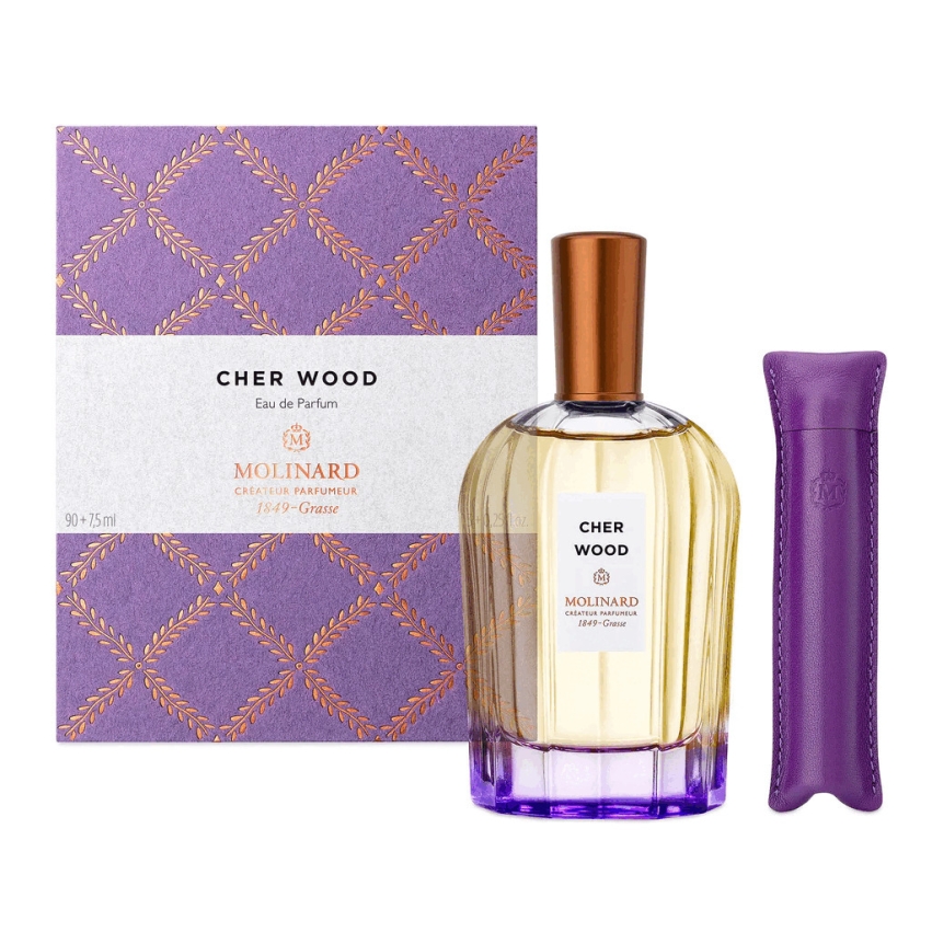 Set Molinard: Collection Privee - Cher Wood, Eau De Parfum, Unisex, 90 ml + Collection Privee - Cher Wood, Eau De Parfum, Unisex, 7.5 ml